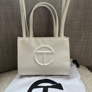 Telfar small shopping bag white
